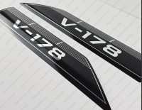 Glastron V-178 1973 And Up CHROME Boat Decals Set of 2 x 13.5"